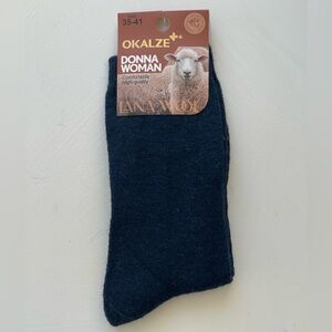 Wool socks. Size 35-41. New. Italy. Dark blue color.